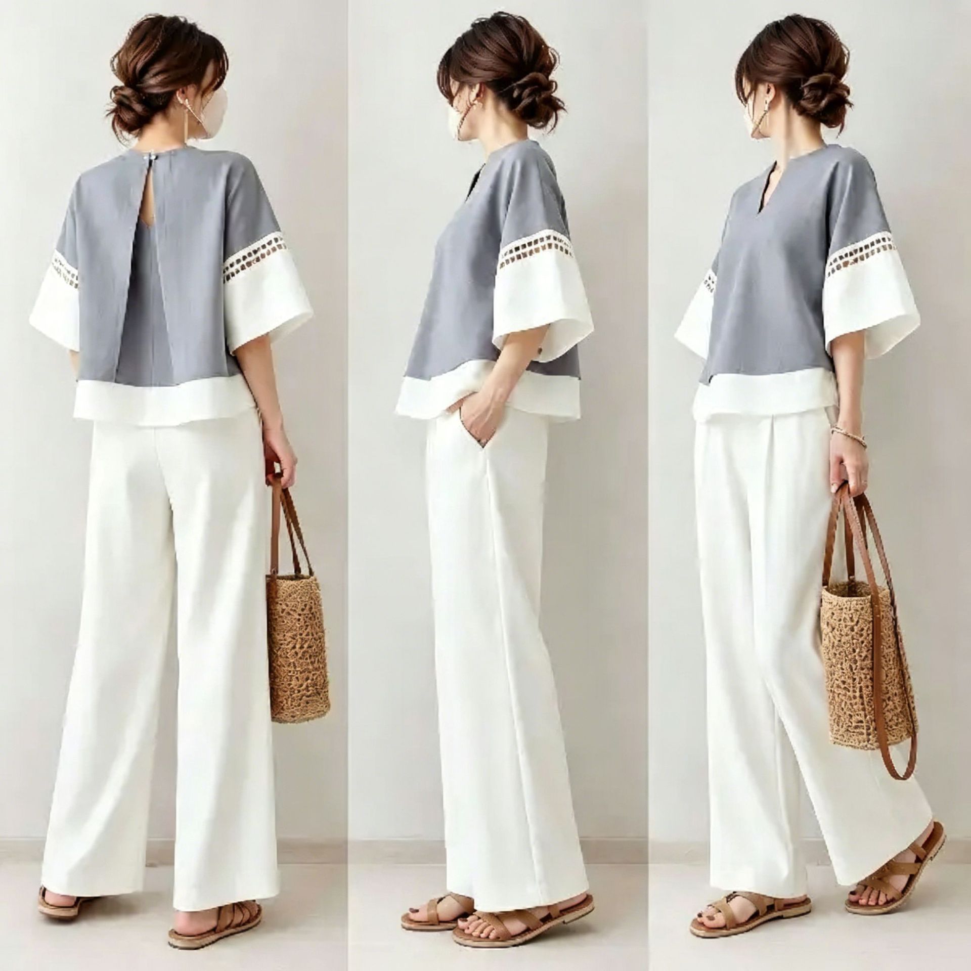 Robe Silk Women - 2026 Yeni İki Parçalı Takım: V