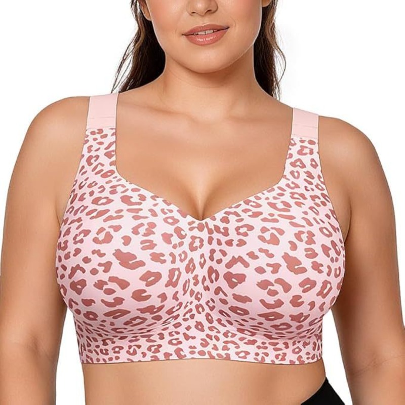 Push Up Bra Padded - Leopar Desenli Jöle Sütyenler Balensiz Destekli