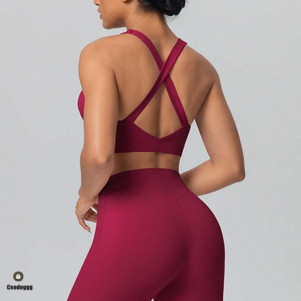Sports Bra High Impact - Çapraz Askılı Yoga Sütyeni Koşu Spor