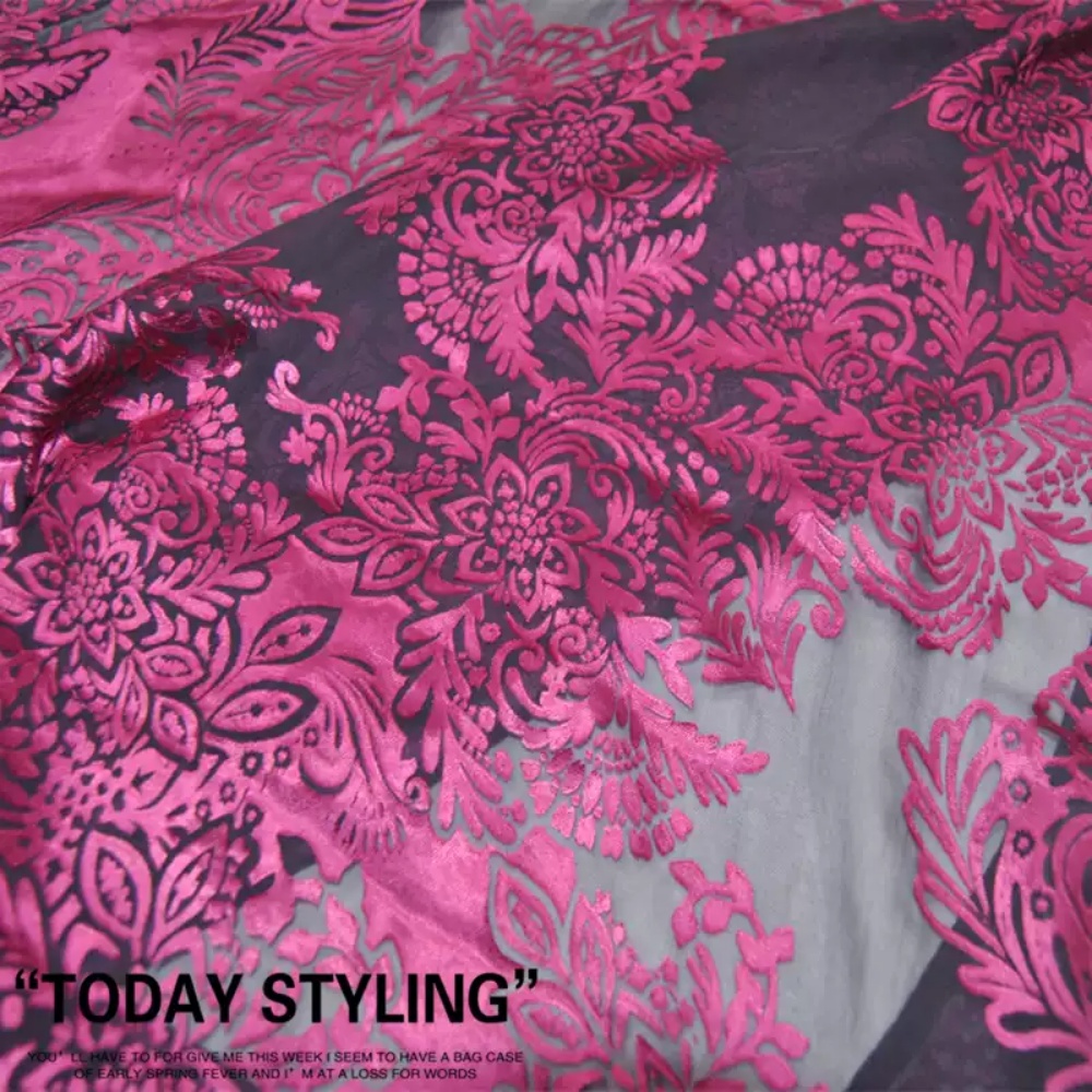 Moda Büyük Pembe Çiçek Desenli - Robe Silk Women incelemesi ve fiyatı