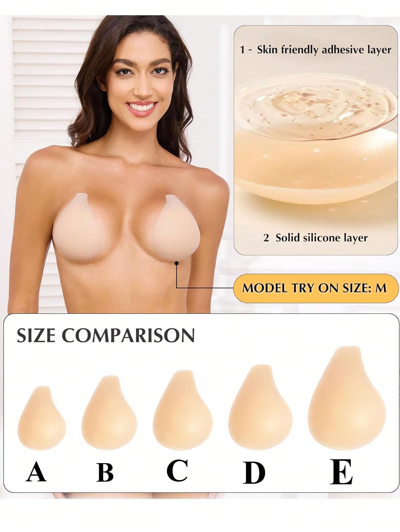 1 Çift Ekstra Destekli Göğüs U - Nipple Cover Pasties incelemesi ve fiyatı