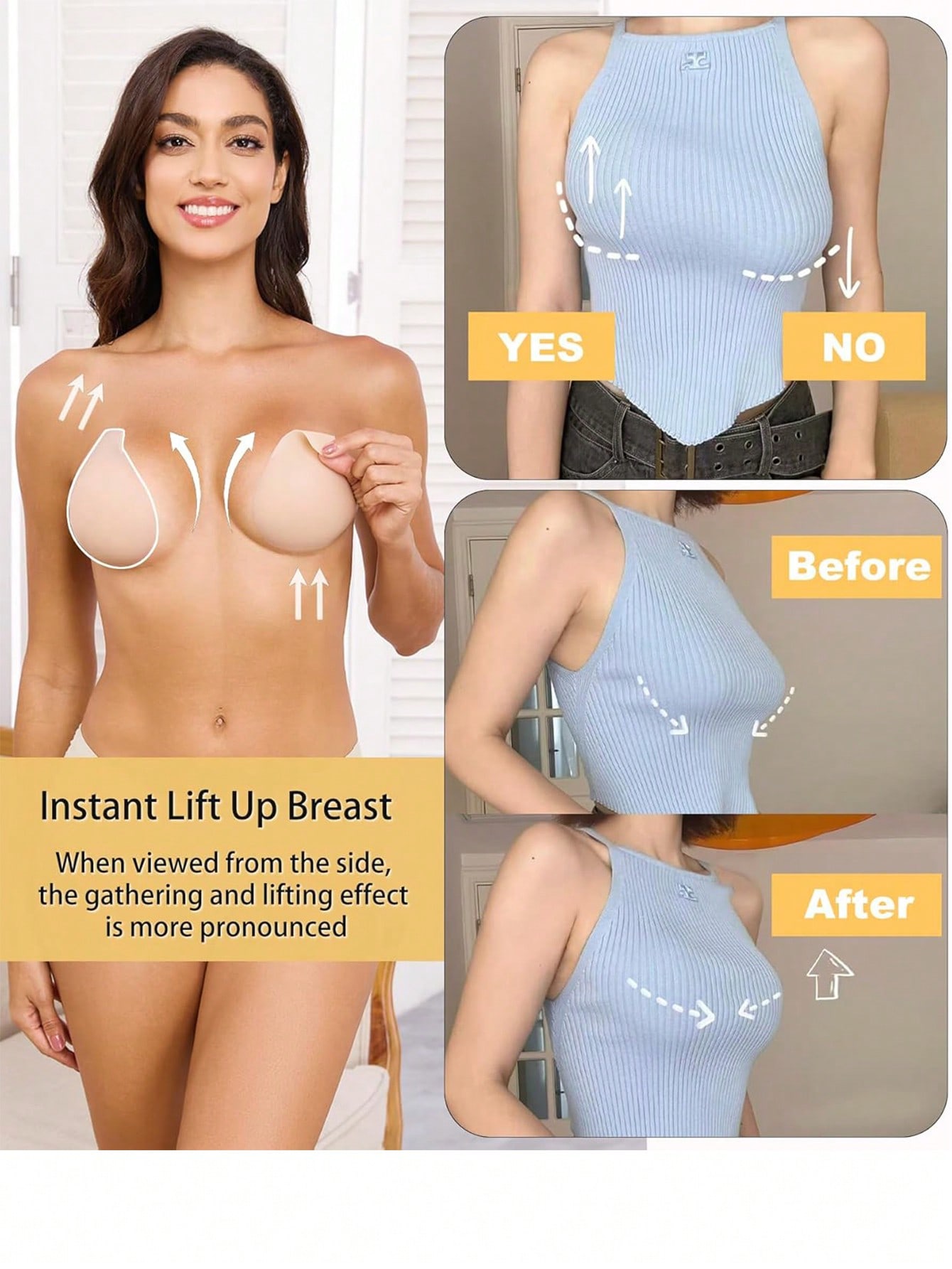 1 Çift Ekstra Destekli Göğüs U - Nipple Cover Pasties incelemesi ve fiyatı