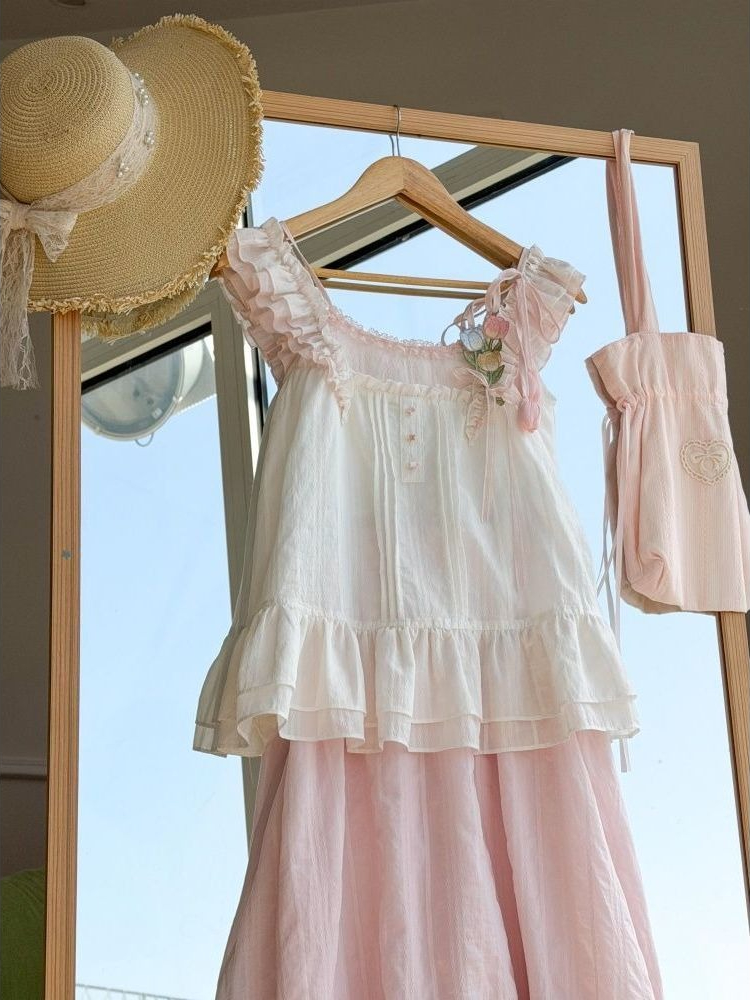 Tatlı Kawaii Fırfır Trim Lale  - Cami Top Lace incelemesi ve fiyatı